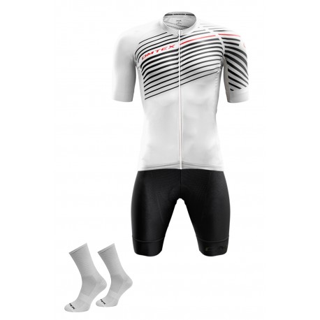 Packs Blanc maillot +cuissard +chaussettes
